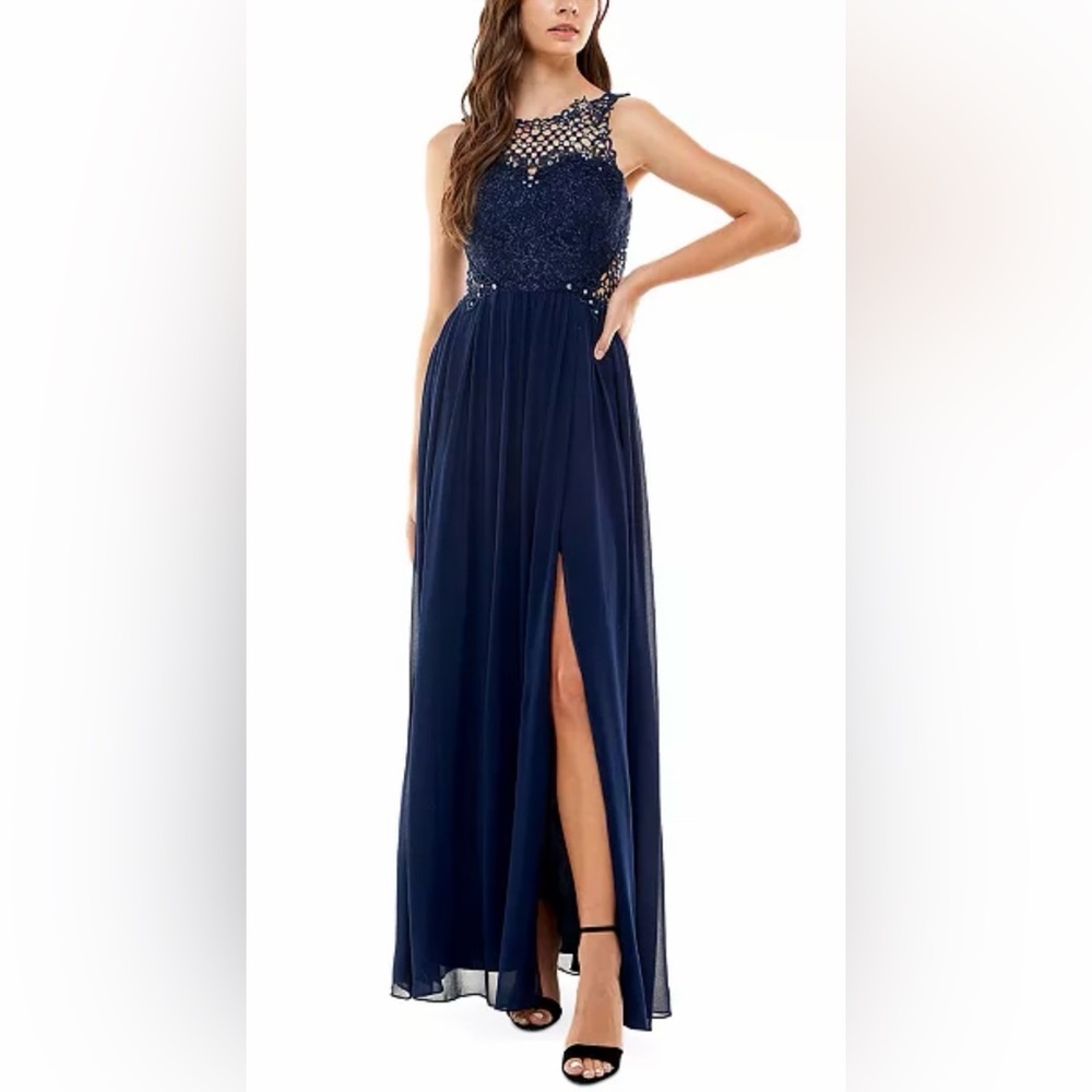 City Studio Navy Blue Maxi Dress